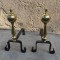 Set suport lemne semineu bronz, preț redus