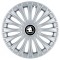 Set 4 capace roti pentru Skoda Nou Alb-Negru, model Dino Gray, R15