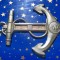 C343-Aplica veche Cange marina metal ZERO DANMARK colac corabie.