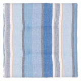 Perna cu dungi, pentru scaun, cu doua fete, 40x40 cm, patrata, alb cu albastru