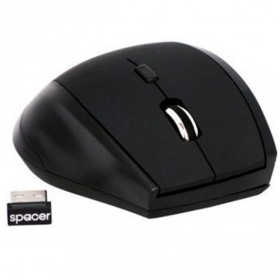 Mouse Wireless SPACER 2.4GHz, 6D, cauciucat, scroll metalic foto