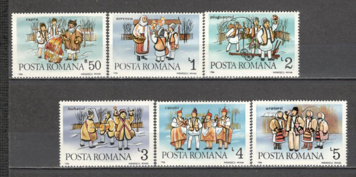 Romania.1986 Obiceiuri de Anul Nou DR.490