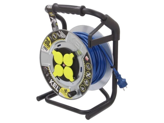Prelungitor alimentare KEL 3x1,5mm2 4 prize 30m 16A albastru