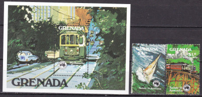 Grenada 1984 Ausipex tren MI 1322-1323 + bl.131 MNH foto