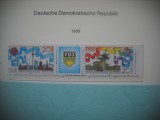 HOPCT TIMBRE MNH 1256 FDJ TINERETUL COMUNIST GERMAN-2 VAL-1989-GERMANIA DDR/RDG, Nestampilat
