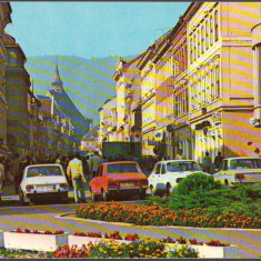 CPI B 12019 CARTE POSTALA - BRASOV. BULEVARDUL REPUBLICII, AUTOTURISM DACIA