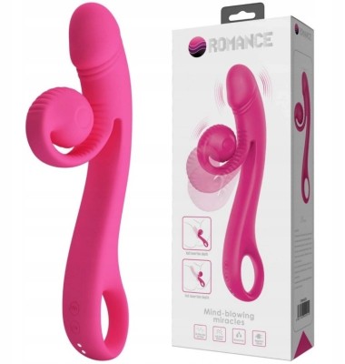 Vibrator Rabbit Beau Snail, 10 Moduri Vibratii, Silicon, USB Magnetic, Roz, 23 cm foto