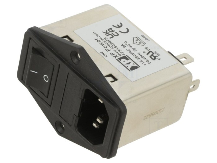 Conector alimentare AC C14 2A 250V