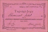 A2116 Első magyar mozdonyvezető k&ouml;zponti seg&eacute;lyegylet, Budapest, 1895, legitimație de membru