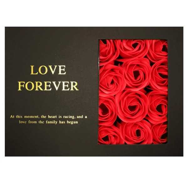 Pachet cadou - Pandantiv I love you și 12 bucăți de săpun de trandafiri