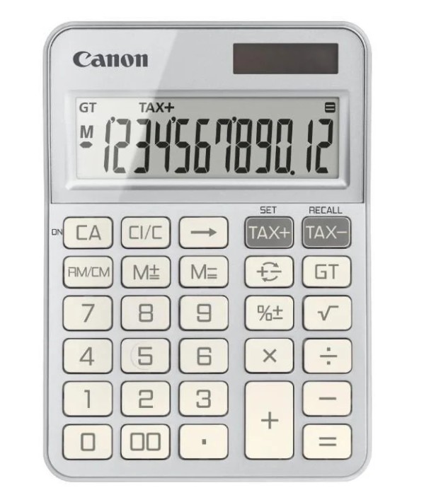 &quot;&quot;&quot;Calculator birou Canon KS-125KB-SL, Silver, 12 digits, 29 keys, dual