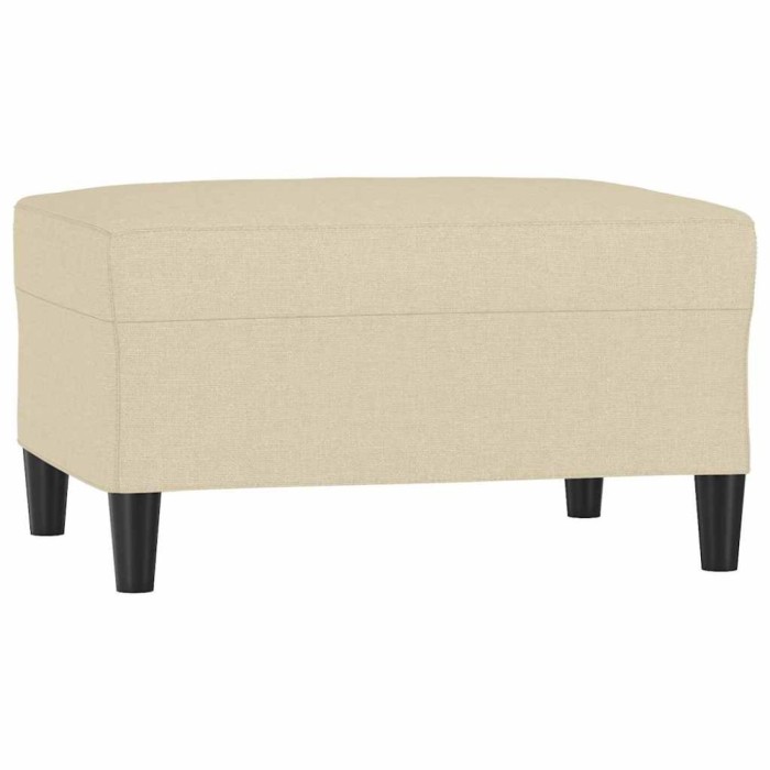 Taburet, crem, 70x55x41 cm, material textil