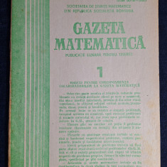 Carte - Gazeta Matematica, anul XCI, nr. 1, ianuarie 1986
