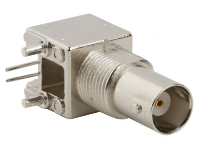 Conector BNC soclu mamă 90&amp;deg; 50&amp;Omega; THT polipropilenă foto