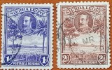 COLONII-BRITAN.-1935-''SIERA -LEONE- KING-GEORGE V''- 2VAL''. -STAMPIL-Vezi-Scan