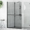 Perete de duș Walk-in Negru și transparent &icirc;nchis 120 x 190 cm