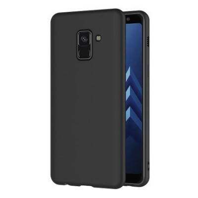 Husa silicon Samsung Galaxy A8 2018 / Samsung Galaxy A5 2018 - Neagra foto