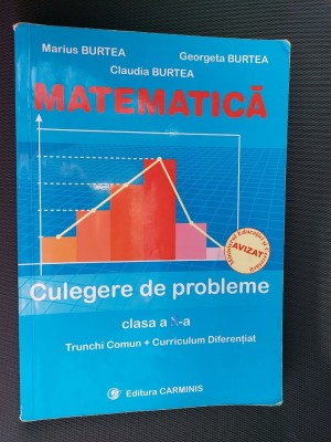 MATEMATICA CULEGERE DE PROBLEME CLASA A X A TRUNCHI COMUN CURRICULUM DIFERENTIAT foto
