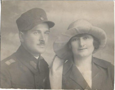 B308 Fotografie militar roman si femeie anii 1920 foto
