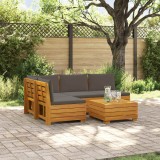 vidaXL Set de canapele de exterior 5 Bucată Maro Lemn Solid de Acacia 3403116