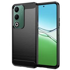 Husa Oppo A5 4G Techsuit Carbon Silicone, negru foto