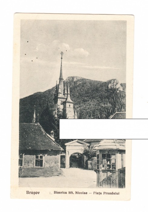 CP Brasov - Biserica Sft. Nicolae - Piata Prundului, interbelica, necirculata