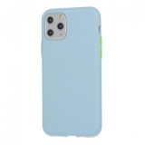 Husa Silicon Matt Sky Blue Apple iPhone 12 Mini (5.4 inch) Protectie Camera