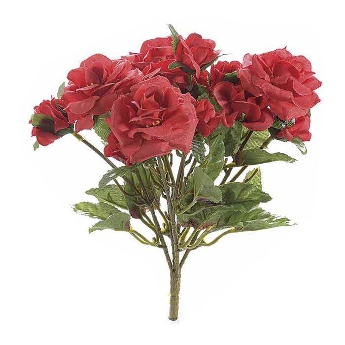 Buchet de flori artificiale trandafiri rosii 15 H Buchet de flori artificiale trandafiri rosii 15 H