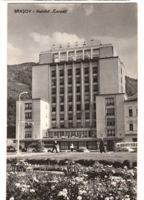 CPIB 16842 CARTE POSTALA - BRASOV. HOTELUL CARPATI, RPR foto