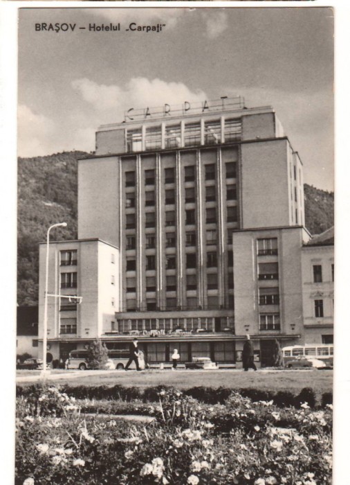 CPIB 16842 CARTE POSTALA - BRASOV. HOTELUL CARPATI, RPR