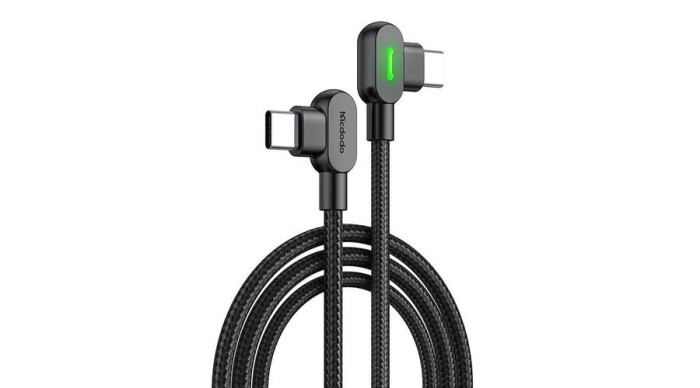 Mcdododo 60W cablu USB-C la USB-C, 2m (negru)