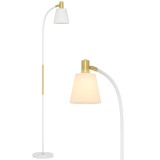 HOMCOM Lampadar de salon reglabil &icirc;n &icirc;nălțime 127-160 cm cu intrerupator, soclu E27, alb | Aosom Romania