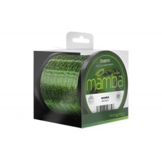 Nylon/fir monofilament Delphin MAMBA Carp 1200 m, camuflaj verde, 3D 0.28 mm