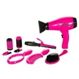 Set Coafor Uscator de Par &amp; Accesorii pentru Copii - 9 piese, CMCLASS