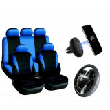 Set huse scaune Albastre+ husa volan + suport pentru telefon