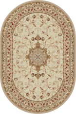 Covor Clasic Lotos 523 Oval - 60x110, Crem, Bej foto