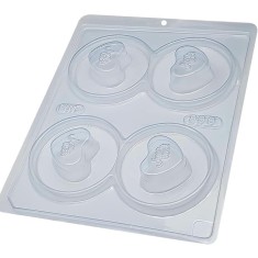 Forma pentru ciocolata BWB 800, 18.5 x 24 cm, plastic, silicon, transparent