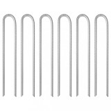 Gossi tarusi de cort, 6 buc., 37 cm, &Oslash;10 mm, otel galvanizat