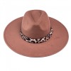 Palarie Dama Panama Stofa Maro Inchis Banda Cleopatra Toamna Iarna Eleganta Casual Ajustabila