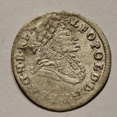 Ungaria 1 poltura 1700 argint Leopold l foto