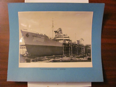 PVM - Fotografie format mare nava maritima vapor vas sfarsitul anilor &amp;#039;50 / URSS foto