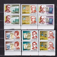 ROMANIA 2001 LP 1544 LP 1545 ANIVERSARI - PERSONALITATI I + II PERECHE SERII MNH