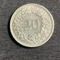 Moneda 20 rappen 1975 Elvetia