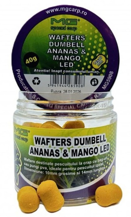 Wafters MG Dumbell LED, Ananas Mango, 10mm, 40g