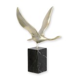 Lebada in zbor-statueta moderna din bronz cu soclu din marmura TBE-78S