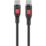 Cablu Date si Incarcare USB Type-C la USB Type-C Remax Super PD, RC-151cc, 1 m, Negru