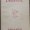 Dreptul tabla de materii 1996, stare buna, 204 pagini