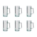 Bierglas, Bierkrug, Ma&szlig;krug, Bierseidel mit Schild 6er Set Biergl&auml;ser, Gambrinus - 0,3 Liter