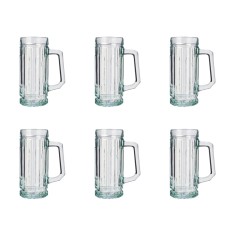 Bierglas, Bierkrug, Ma&szlig;krug, Bierseidel mit Schild 6er Set Biergl&auml;ser, Gambrinus - 0,3 Liter