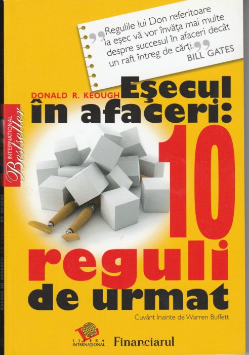 Donald R. Kough Eșecul &icirc;n afaceri. Prefață de Warren Buffet